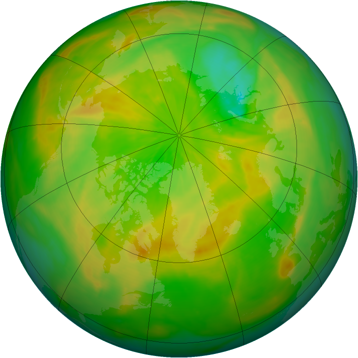 Arctic ozone map for 10 June 2015